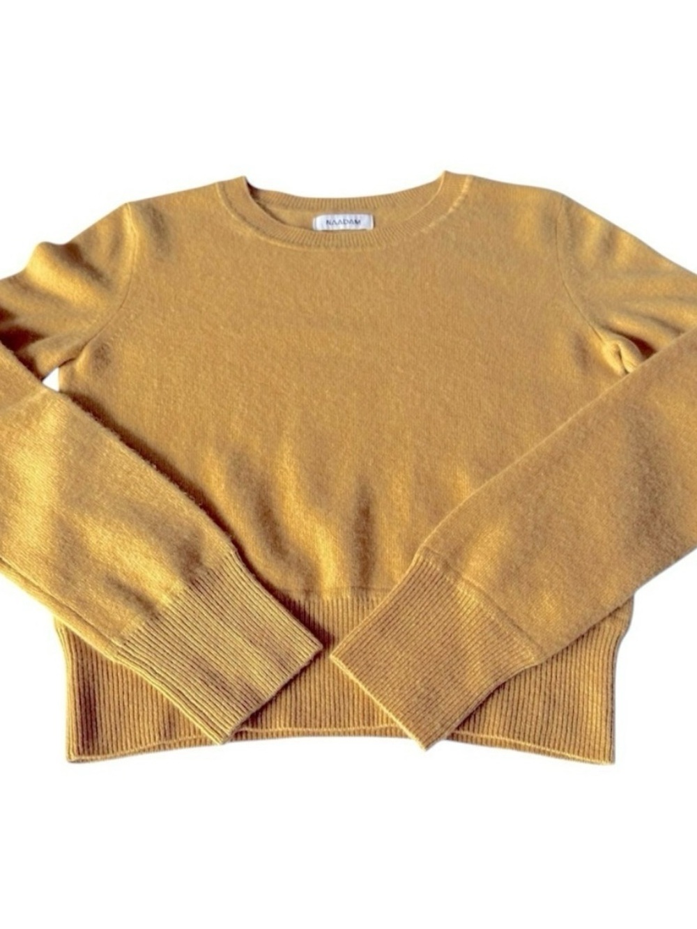 NAADAM Marigold Yellow Crewneck Sweater